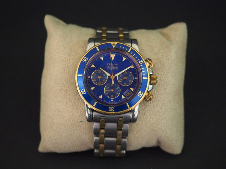 ZENITH, El Primero Montre bracelet d'homme Automatic en acier.  Boitie