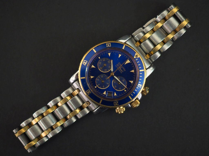 ZENITH, El Primero Montre bracelet d'homme Automatic en acier.  Boitie