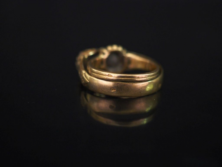 2 bagues anciennes en or et diamant taillé en rose. TDD 61 et 51 Poids
