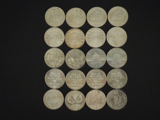 Vente aux enchères 20 pièces de 100 Francs argent Poids : 300 g   