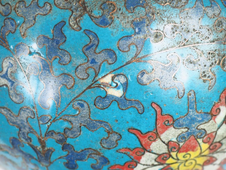 Chine, fin XIXe siècle début XXème siècle Vase bouteille à col bulbeux