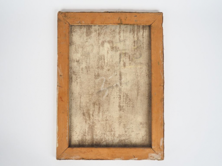 Vietnam XXe siècle, Huile sur toile « Promenade en forêt » Signée en b