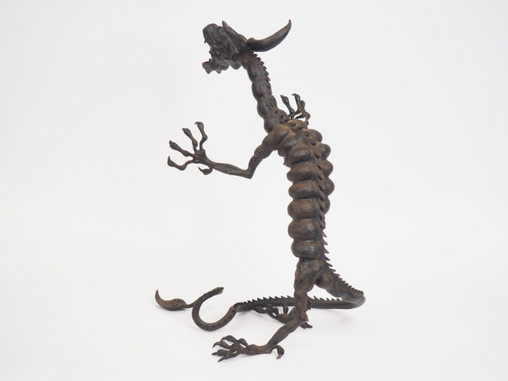 Japon, période Taisho (1912-1926) Important groupe en fonte de fer dan