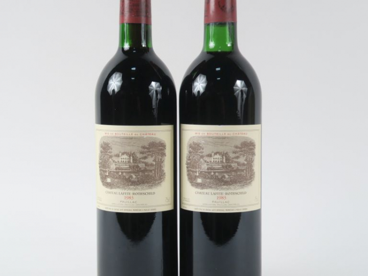 2 BOUTEILLES CHÂTEAU LAFITE ROTHSCHILD 1er GCC PAUILLAC - 1983 - BG
