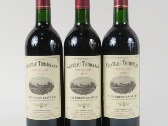 Vente aux enchères 3 BOUTEILLES CHÂTEAU TRIMOULET GC ST EMILION - 1995