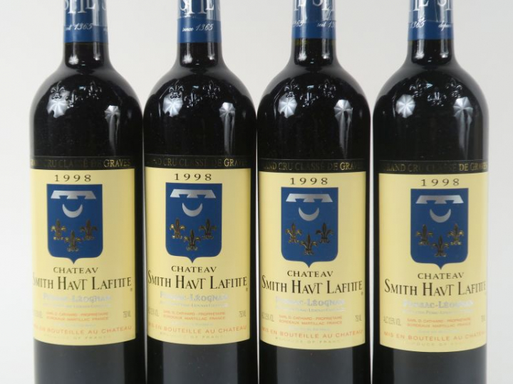 4 BOUTEILLES CHÂTEAU SMITH HAUT LAFITTE GCC GRAVES - 1998