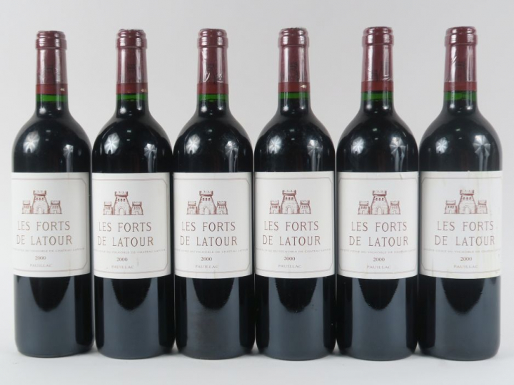 6 BOUTEILLES LES FORTS DE LATOUR PAUILLAC - 2000 - 1 ETLA