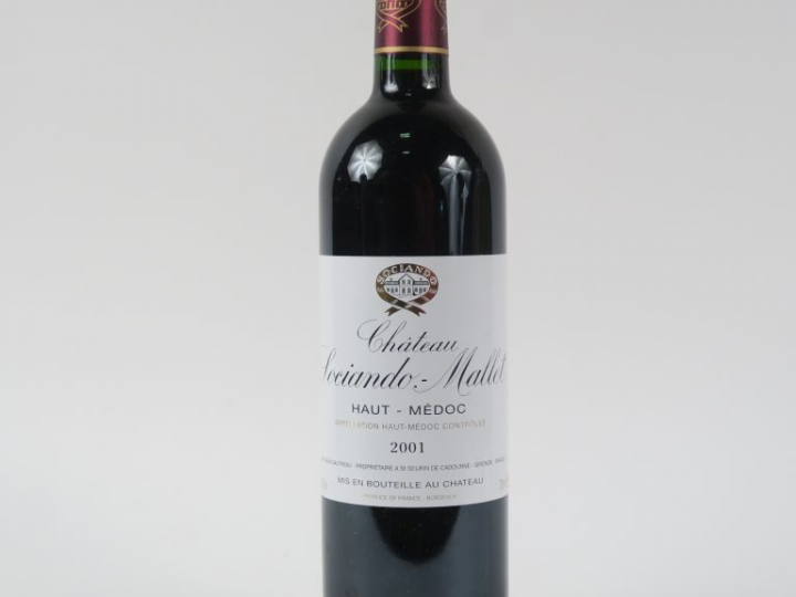 1 BOUTEILLE CHÂTEAU SOCIANDO MALLET HAUT MEDOC - 2001
