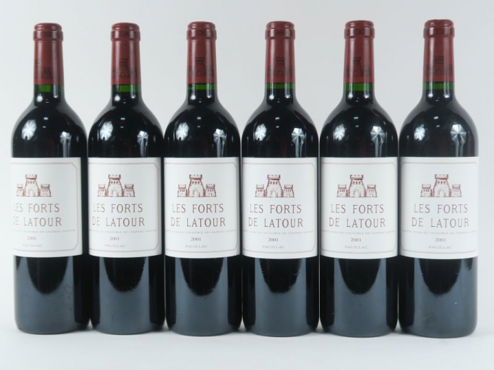 6 BOUTEILLES LES FORTS DE LATOUR PAUILLAC - 2001