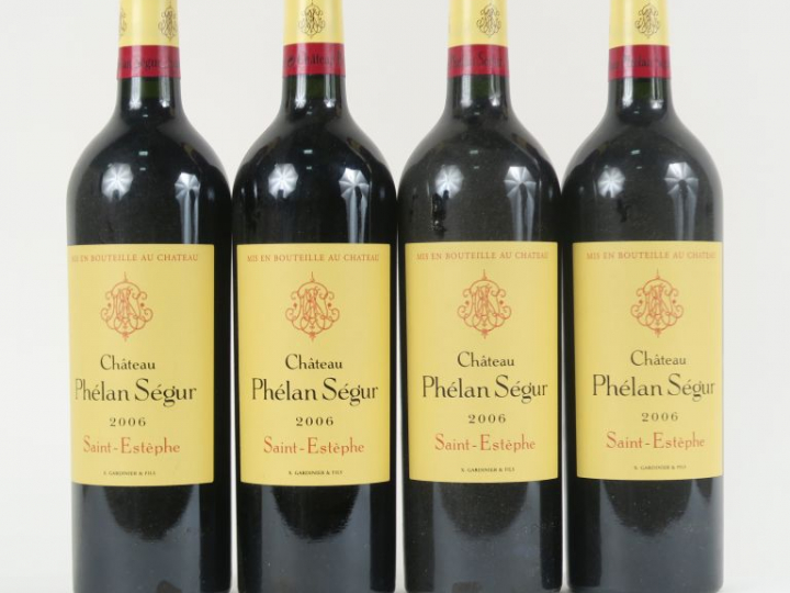 4 BOUTEILLES CHÂTEAU PHELAN SEGUR ST ESTEPHE - 2006