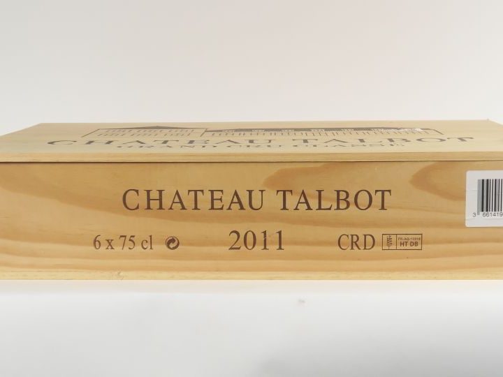 6 BOUTEILLES CHÂTEAU TALBOT GCC ST JULIEN - 2011 - CBO