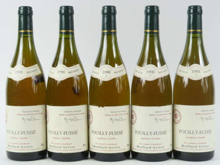 5 BOUTEILLES POUILLY FUISSE MOILLARD GRIVOT - 1996