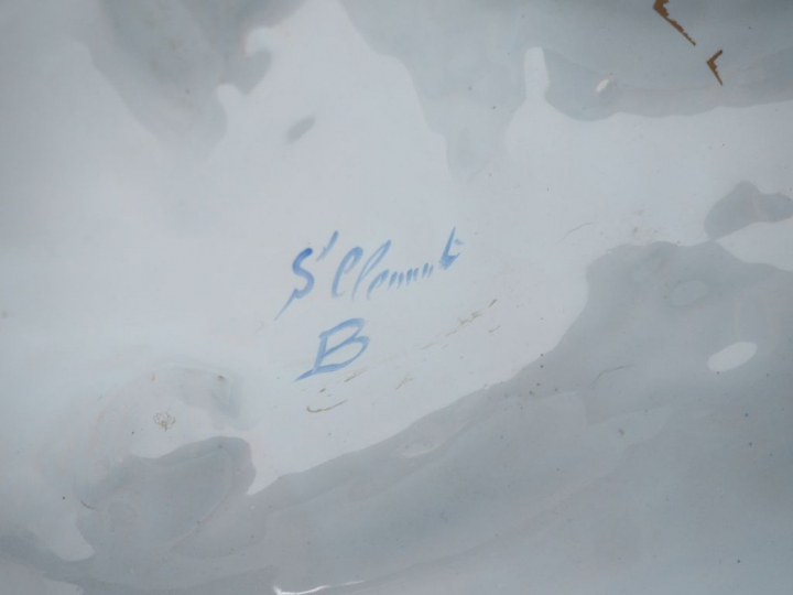 Emile GALLE à Nancy. Candélabre en faïence de St Clément en forme de l