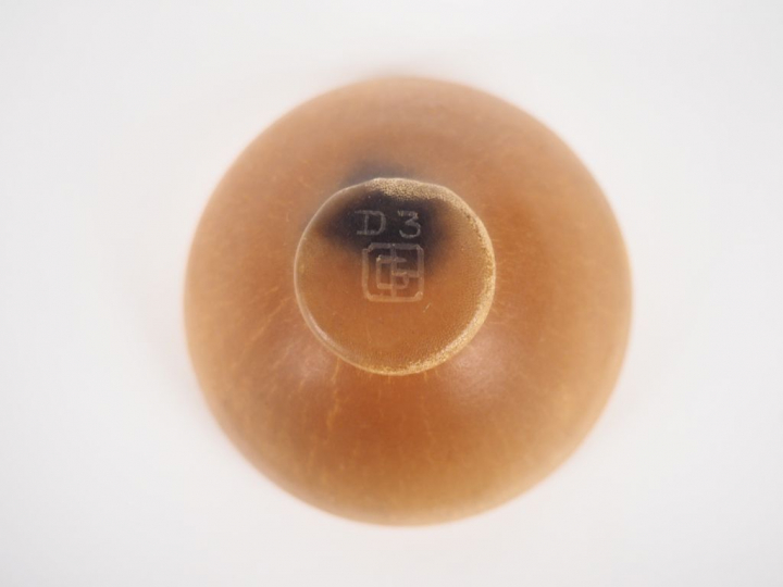 Georges BASTARD. Petit mortier "D3"  Monogrammé sous la base. H. 4 cm 