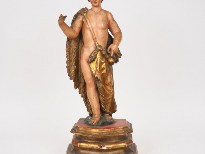 Ecole française fin XVIIIème - début XIXème.  "Saint Jean-Baptiste" Sc