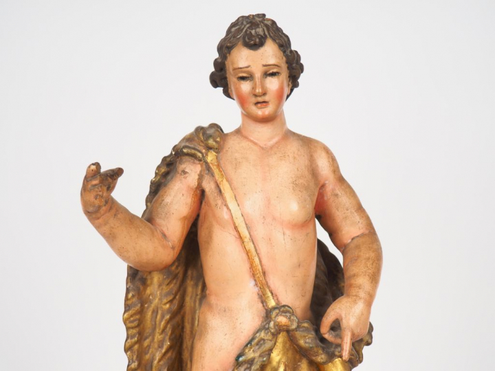 Ecole française fin XVIIIème - début XIXème.  "Saint Jean-Baptiste" Sc