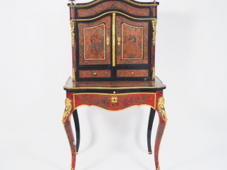 Vente aux enchères Secrétaire Napoléon III de style Louis XIV en marqueterie Boulle, rich