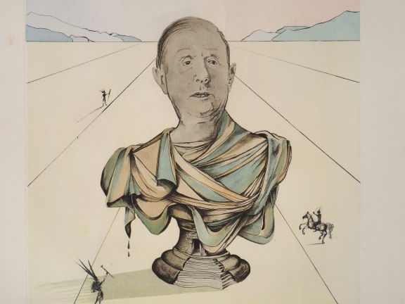 Salvador DALI. Lithographie en couleur signée en bas à droite et numér
