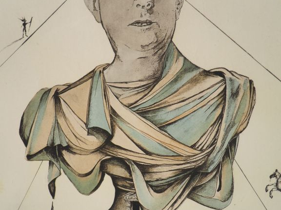 Salvador DALI. Lithographie en couleur signée en bas à droite et numér