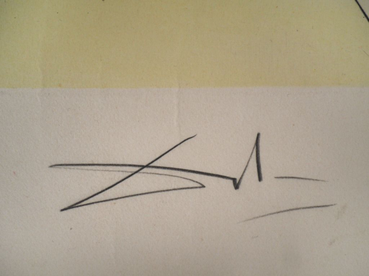 Salvador DALI. Lithographie en couleur signée en bas à droite et numér