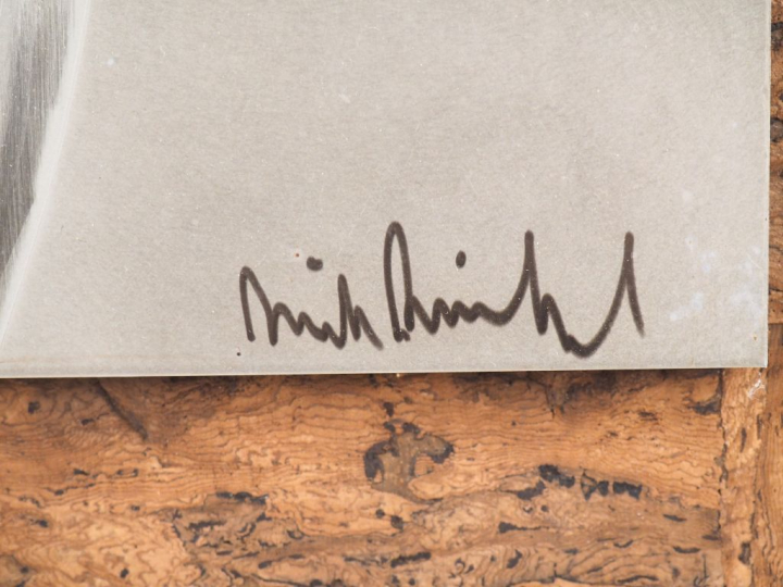 MICK MICHEYL. "Tir à l'arc". Tableau en acier, signé en bas à droite. 