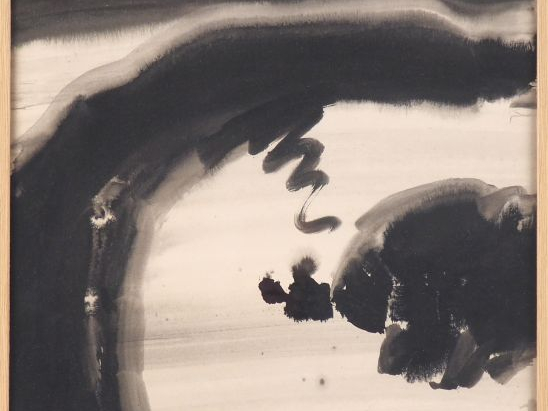 T'ANG HAYWEN. "Composition". Aquarelle. Dim. 70 x 50 cm.  Provenance :