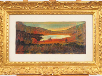 Vente aux enchères Henri de WAROQUIER.  "Etude de paysage".  Huile sur toile, signée en b
