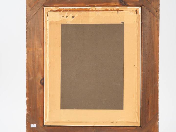 Ecole française XXème. "Portrait de monsieur Peslouan". Pastel signé e