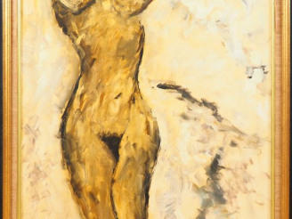 Vente aux enchères Fernand ROUX. "Le nu blanc". Huile sur toile, signée en bas à droite, 