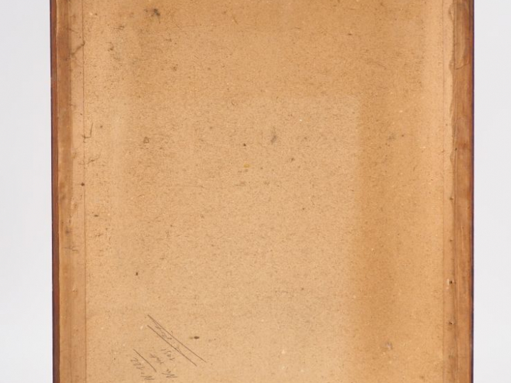 Fernand ROUX. "Nu de dos". Fusain, signé en bas à gauche. Dim. 49 x 31