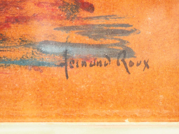 Fernand ROUX. "Luis Miguel DOMINGUIN". Huile sur carton, signée en bas