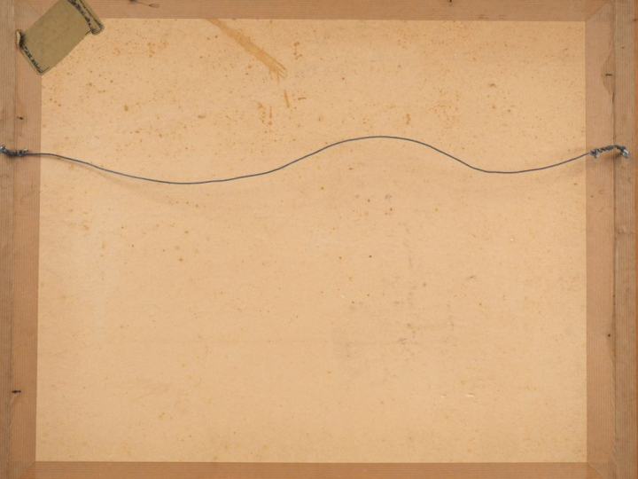 Fernand ROUX. "Port de plaisance". Dessin, signé en bas à droite. Dim.