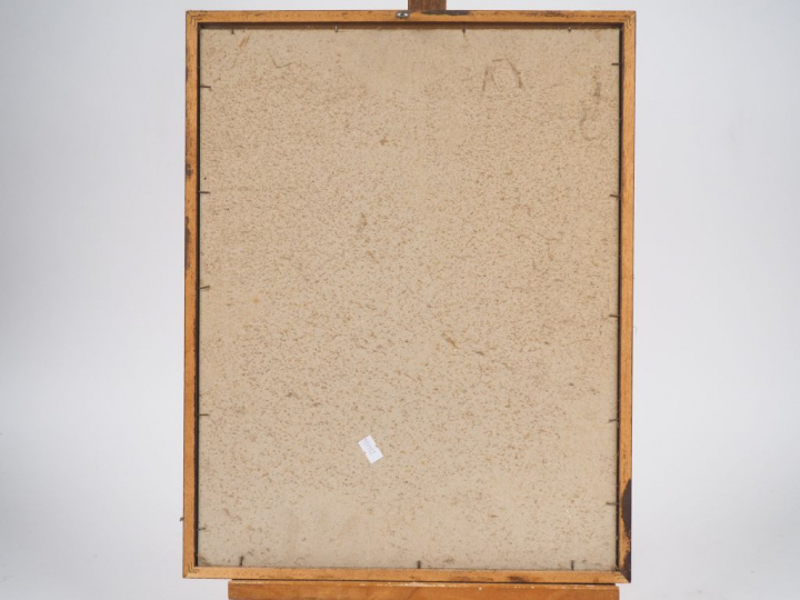 Fernand ROUX. "Portrait". Dessin, signé en bas à droite. Dim. (à vue) 