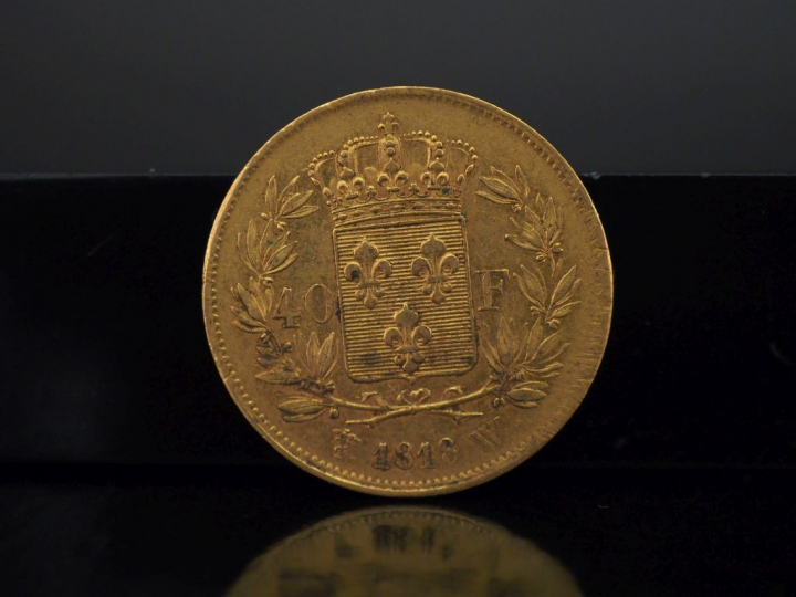Une pièce de 40 Francs or, 1818-W.   