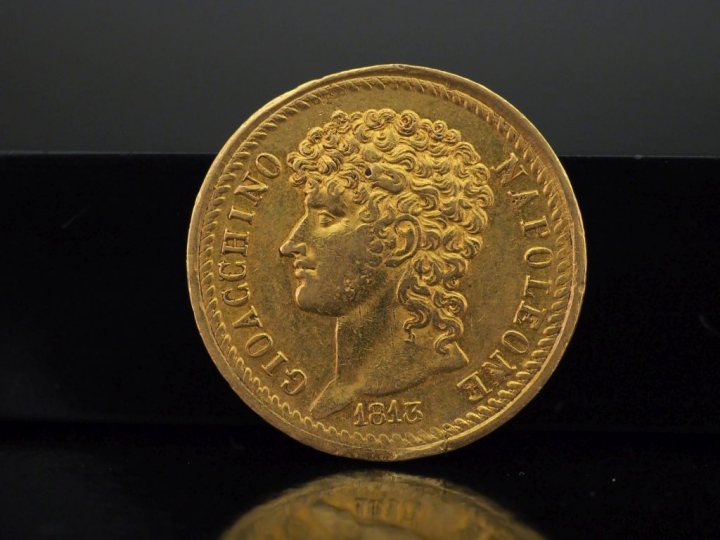 Une pièce de 40 Lire or, 1813. Poids. 12,86 g   