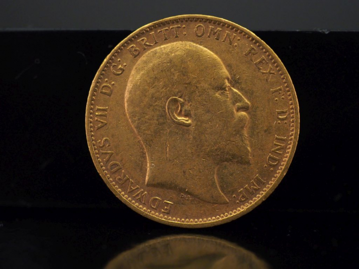 Un Souverain or, Edouard VII, 1905.   