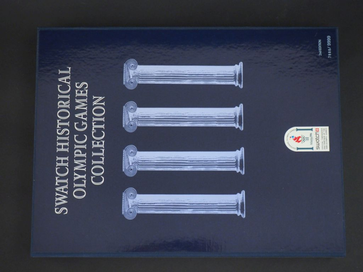 SWATCH,  Coffret de neuf montres commémoratives, édité à l'occasion du