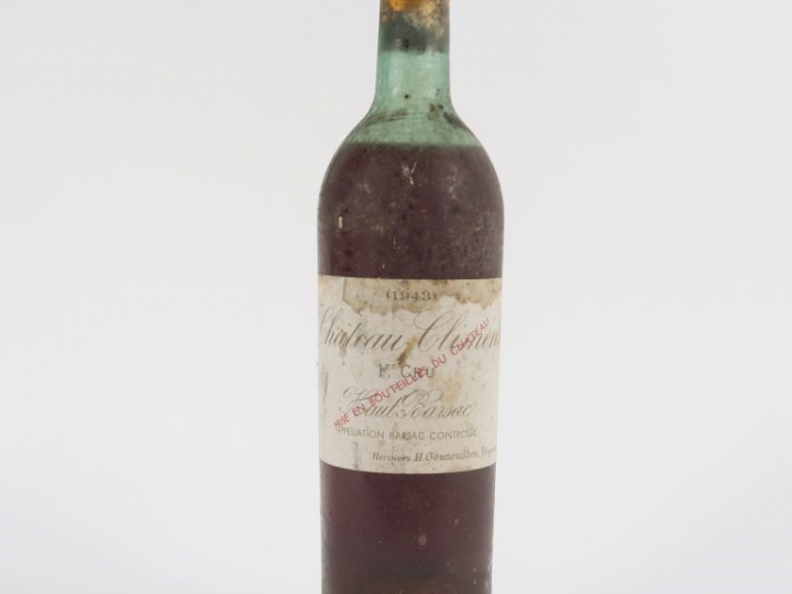 1 BOUTEILLE CHÂTEAU CLIMENS 1er CRU HAUT BARSAC - 1943 - MEP/BEP/BS