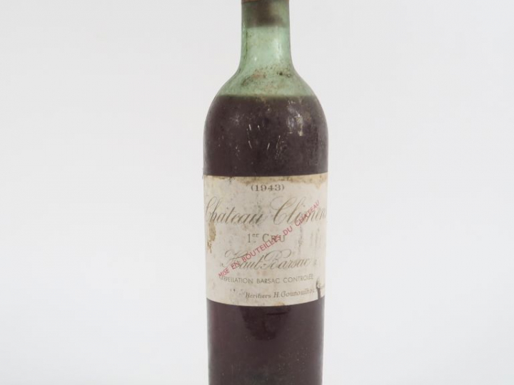 1 BOUTEILLE CHÂTEAU CLIMENS 1er CRU HAUT BARSAC - 1943 - MEP/BEP/BS