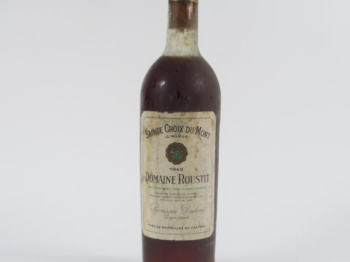 1 BOUTEILLE DOMAINE ROUSTIT STE CROIX DU MONT - 1945 - LB/BS