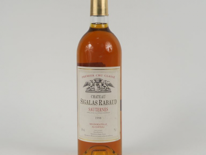 1 BOUTEILLE CHÂTEAU SIGALAS RABAUD 1er CC SAUTERNES - 1998