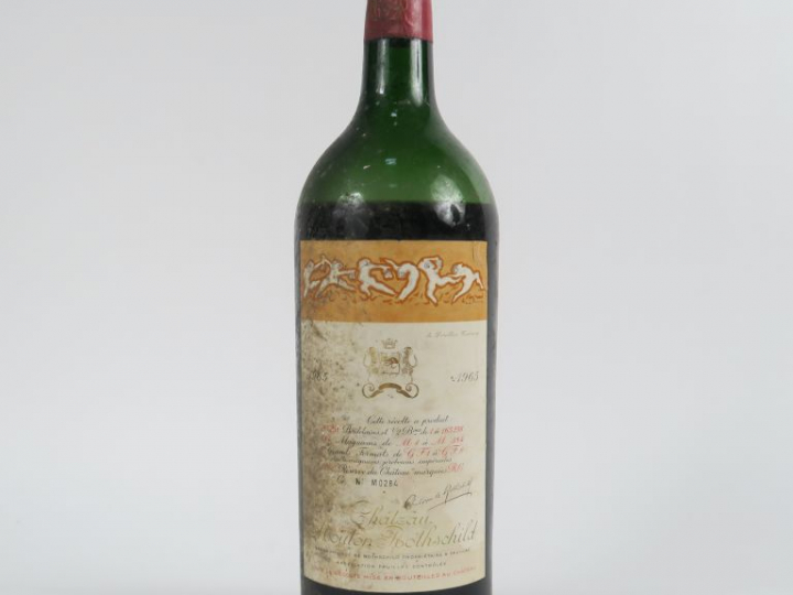 1 MAGNUM CHÂTEAU MOUTON ROTHSCHILD 1er GCC PAUILLAC - 1965 - BEP-VIDAN