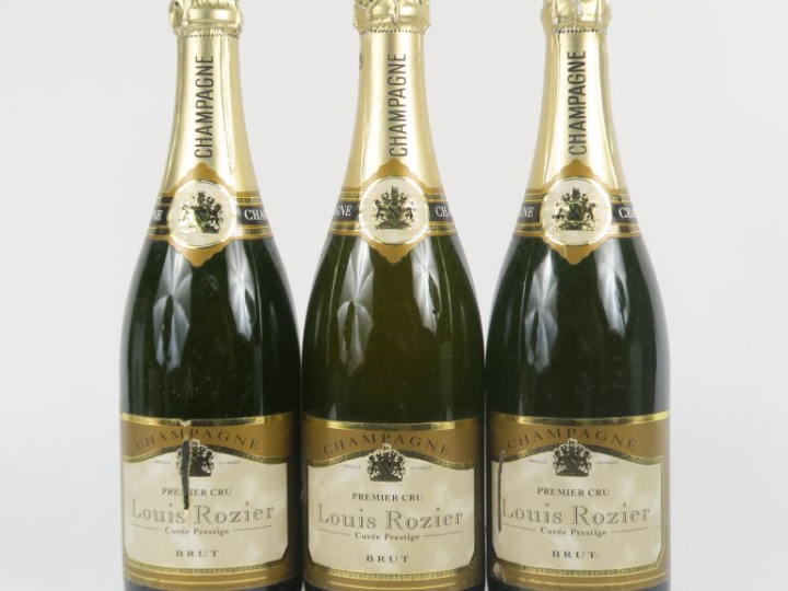 3 BOUTEILLES CHAMPAGNE 1er CRU LOUIS ROZIER