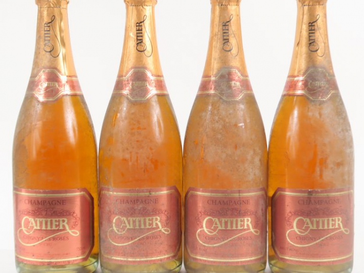 4 BOUTEILLE CHAMPAGNE ROSÉ CATTIER - BS