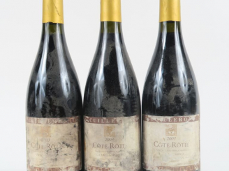 Vente aux enchères 3 BOUTEILLES CÔTE ROTIE 'TERRES SOMBRES' CUILLERON - 2003 - EA