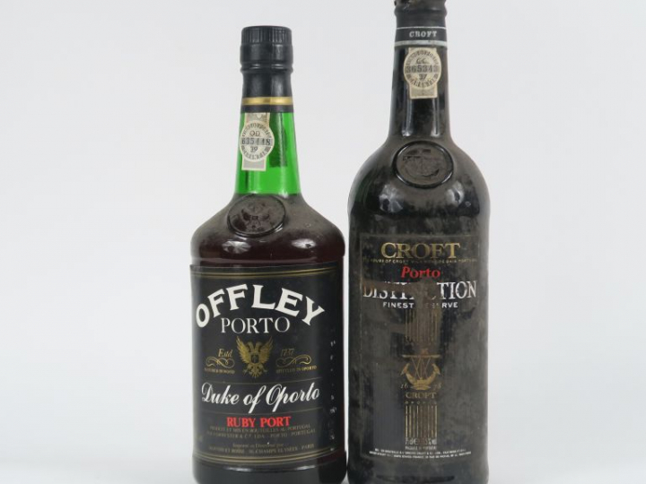 2 BOUTEILLES PORTO : 1 OFFLEY 'RUBY PORT' - 1 CROFT 'DISTINCTION'
