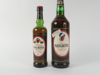 Vente aux enchères 2 BOUTEILLES (1 L + 35 CL) RHUM NEGRITA 'OLD NICK'  44°