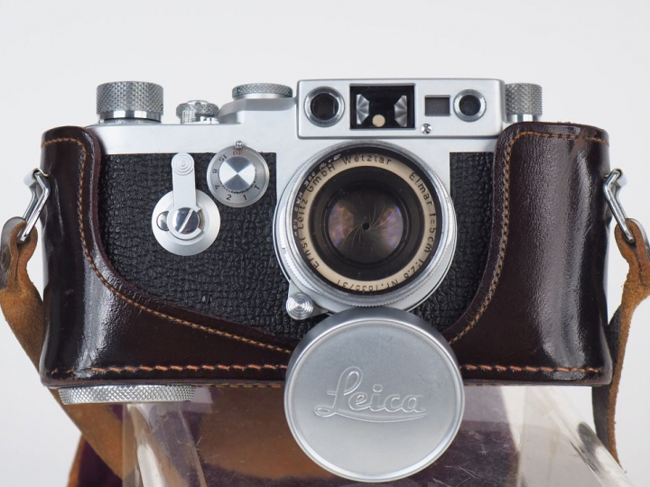LEICA III n°980956. Appareil photographique avec objectif LEITZ LEIMAR