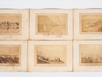 Vente aux enchères 35 tirages albuminés sur les Alpes françaises et suisses. (mouillures 