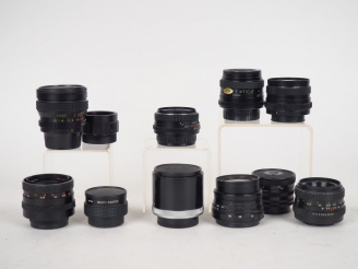 Vente aux enchères Lot de onze différents objectifs dont CANON, SIGMA, PENTAX, ISCO, PENT